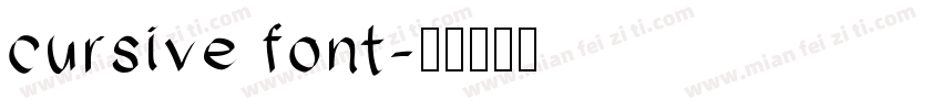 cursive font字体转换